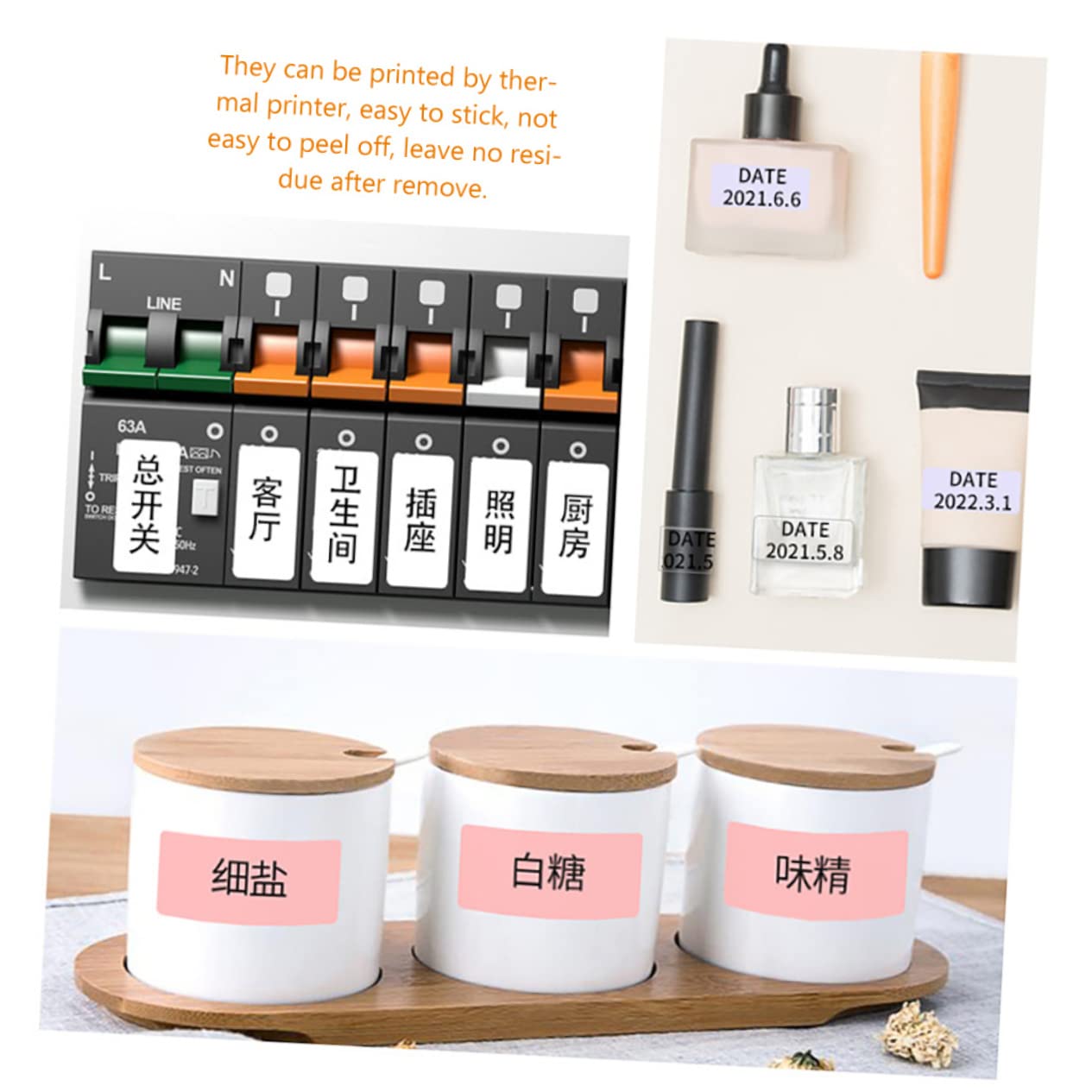 ARTIBETTER 2 Set Etichette Termiche Colorate Per Stampante Autoadesivi Per Nomi E Organizzazione Resistente E Facile Usare Compatibili Con Stampanti Termiche 5 * 2