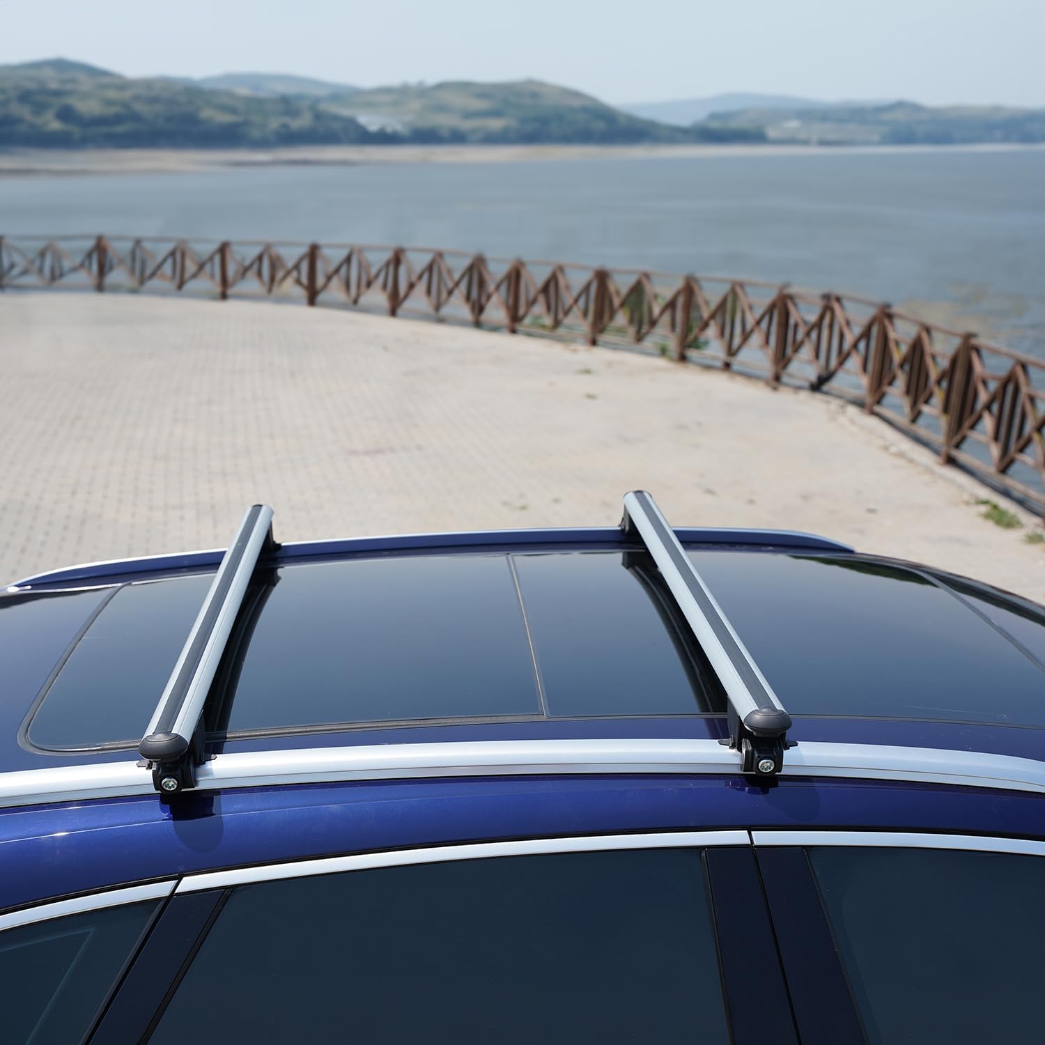 Catch USA Car Roof Rack Cross Bars for Mercedes GLA-Class 2014-2024 Aluminum Cross Bar for Rooftop Luggage Kayak Canoe Bike Snowboard