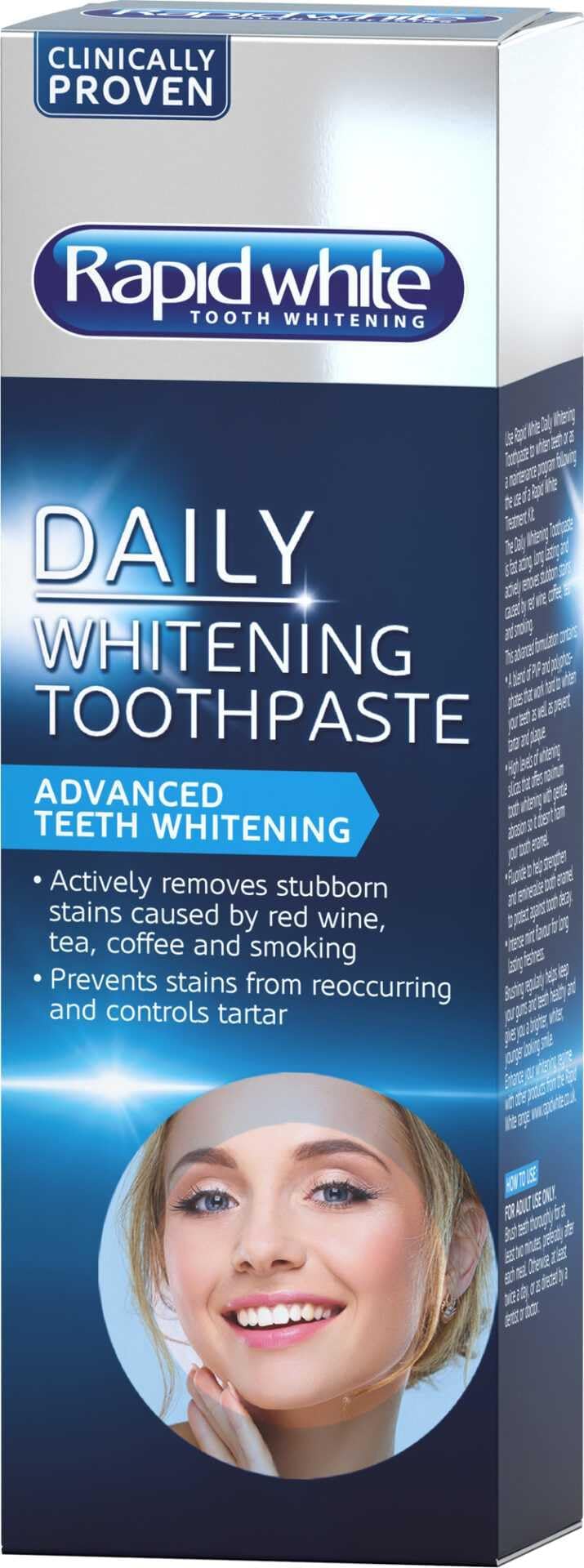 RAPIDWHITERapid White Premium Bright Whitening Toothpaste, 100 ml