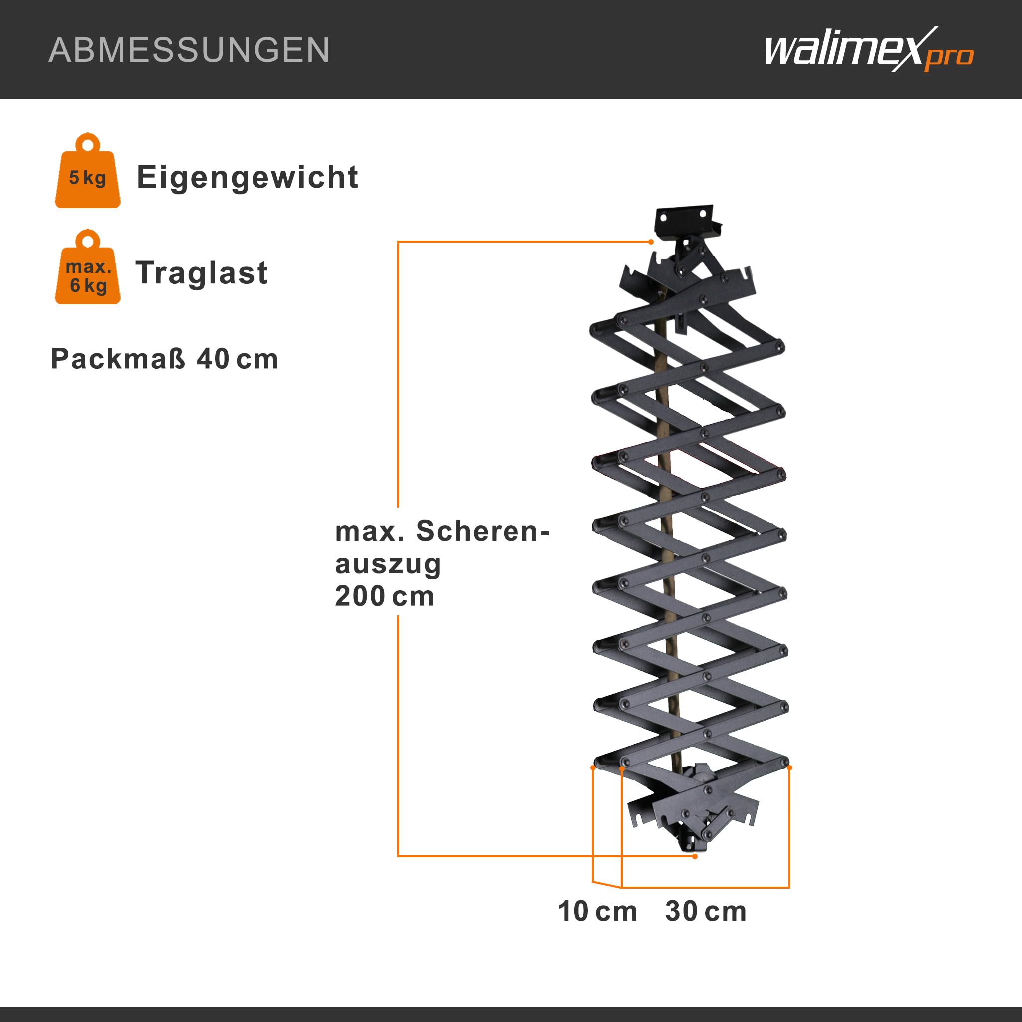 Walimex nożyczki do systemu szynowego sufitowego