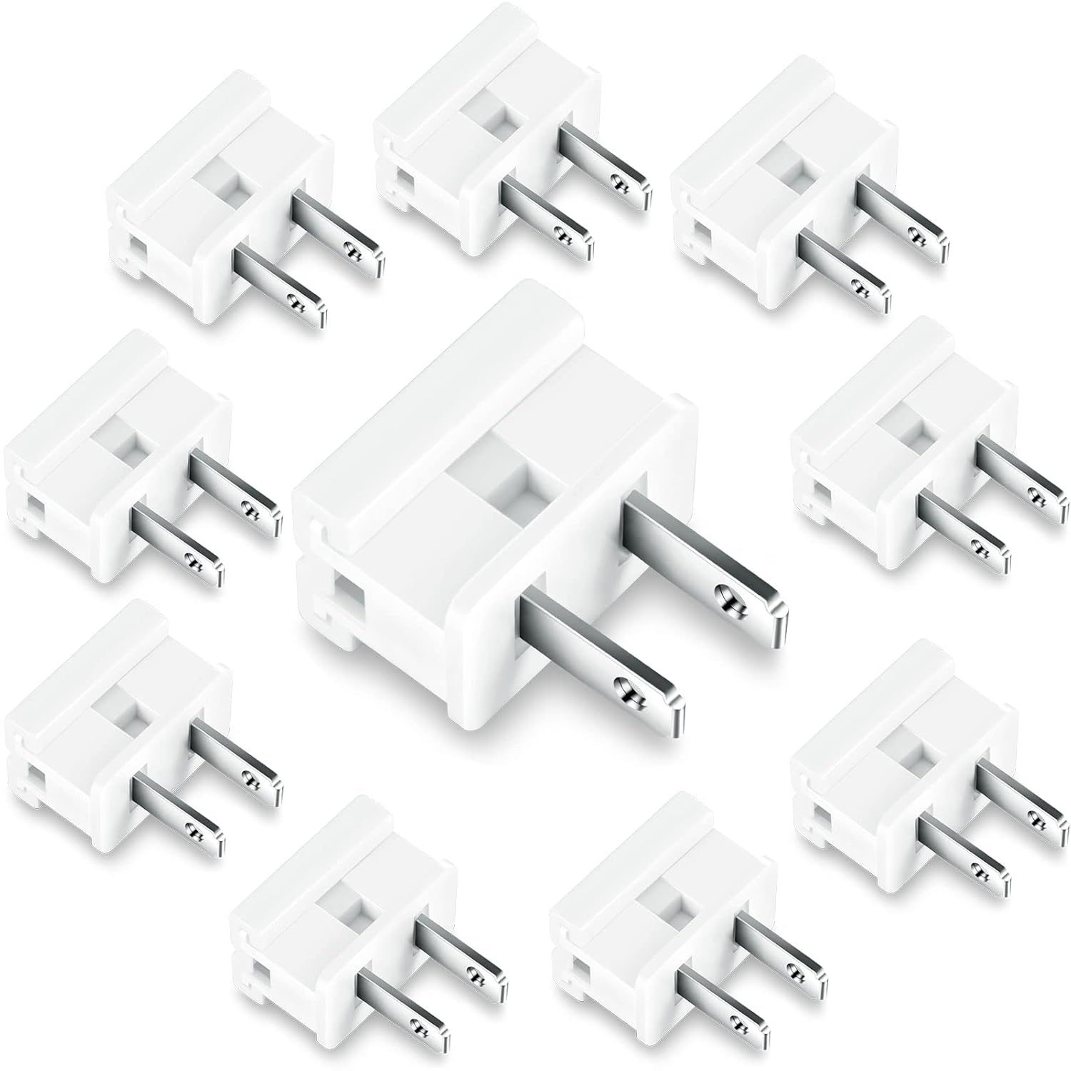 Frienda 10 Piece Christmas Light Slip Plugs, White(SPT-1 Female Plug)