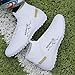 Kikaluo Men's Soccer Shoes Indoor Turf Cleats High-Tops Lace-Up Non-Slip Spikes Futsal Football Boots White EU 40