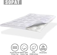 Vista 28 de SOPAT Mattress Topper RV King Size Extra Thick Mattress Pad 8-21" Deep Pocket Soft Down Alternative Fill Mattress Protector Pillow Top Mattress White