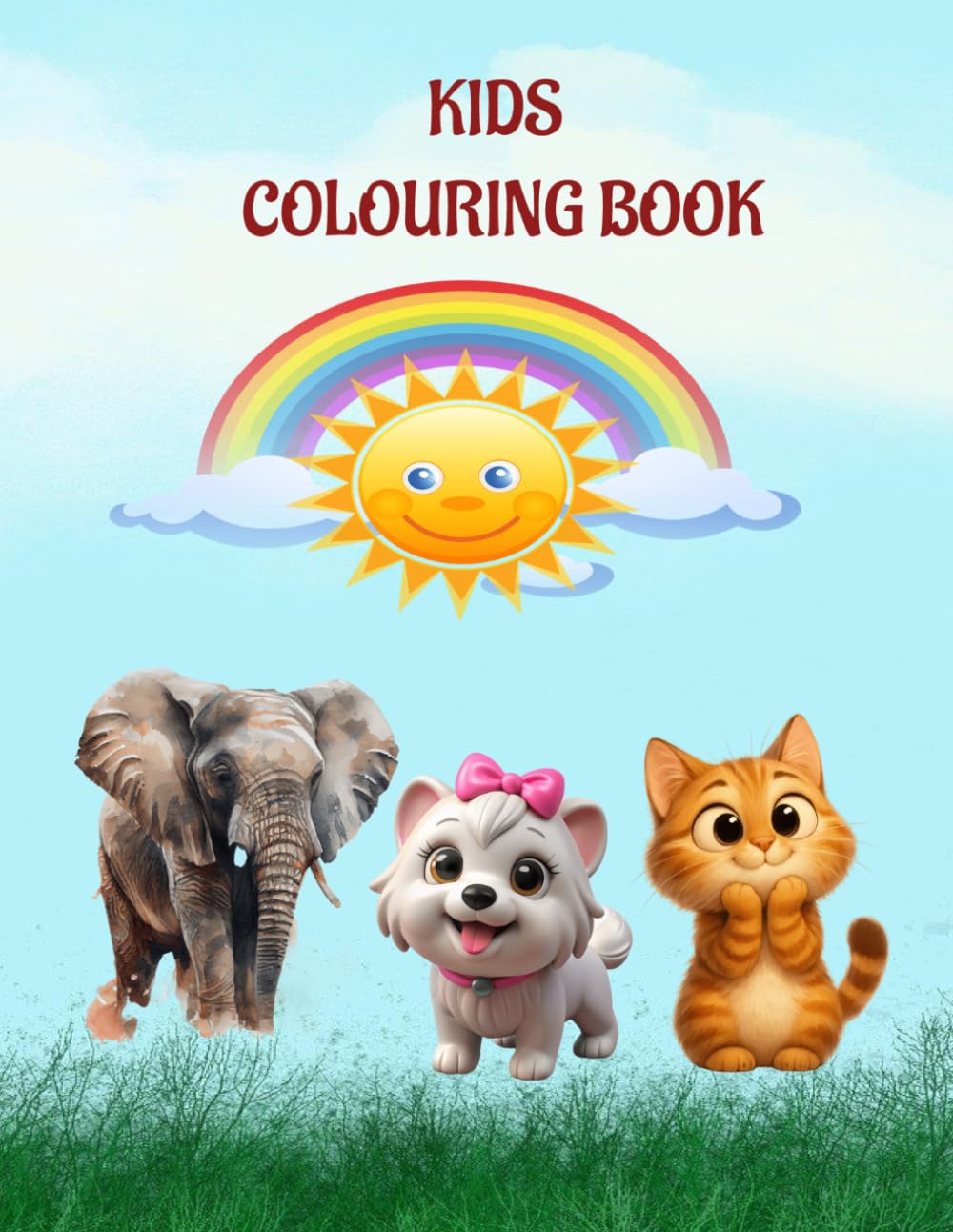 Cute Animals Coloring Book for Kids: Easy Coloring Pages for Toddlers