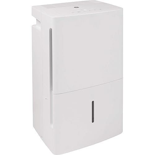 GE Energy Star Portable Dehumidifier 35 Pint, Perfect for Bedroom, Basement & Garage, Ideal for High Humidity Areas, Complete with Empty Bucket Alarm, Clean Filter Alert & LED Digital Controls, White