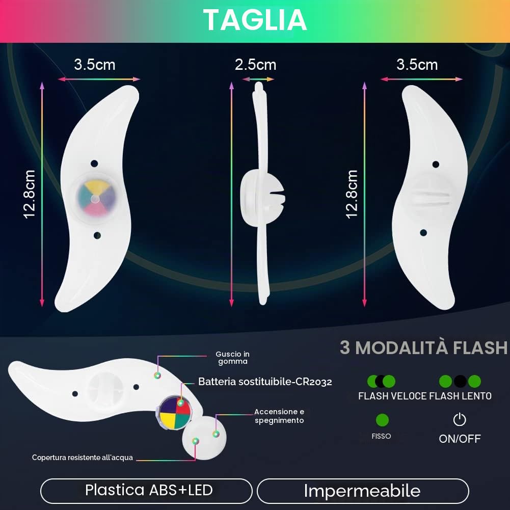 flintronic Luci dei Raggi della Bicicletta, 4 Pezzi Luci per Ruote LED per Bici, Luci a LED per Bici, Luce per Raggi per Bici Impermeabile, 3 modalità Lampada Flash…