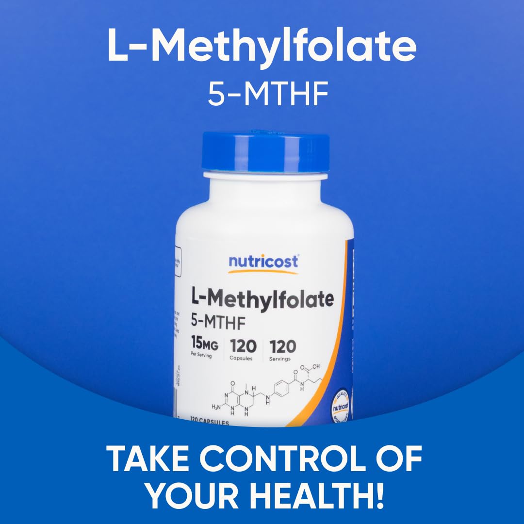 Nutricost L-Methylfolate 15mg, 120 Capsules (5-MTHF) Gluten-Free, Vegan — Amazon image 5