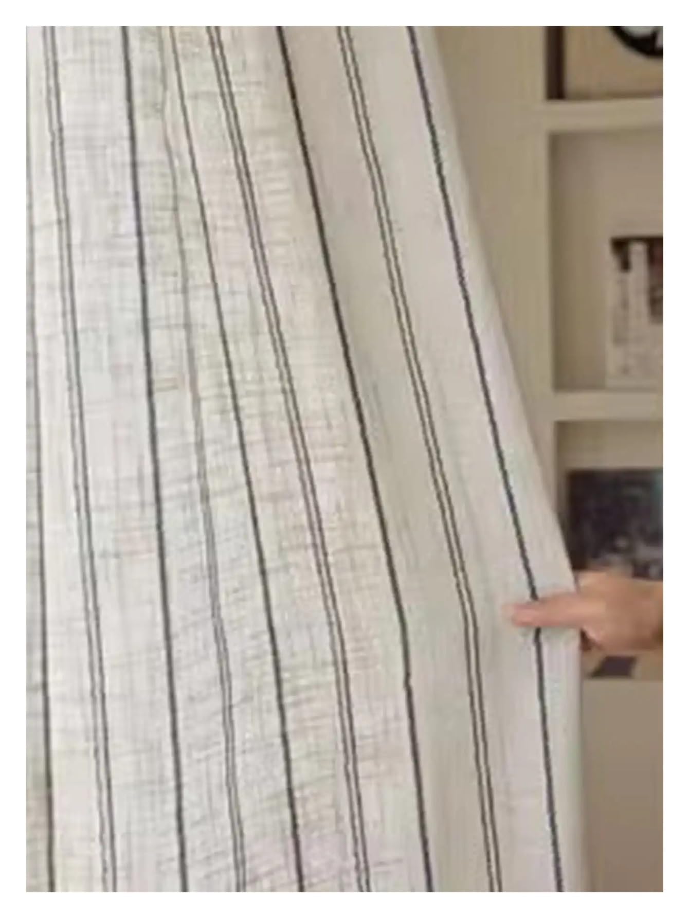 YGMNQAL Cotton And Linen Gauze Curtains, Living Room(1pc W132xL183 cm)