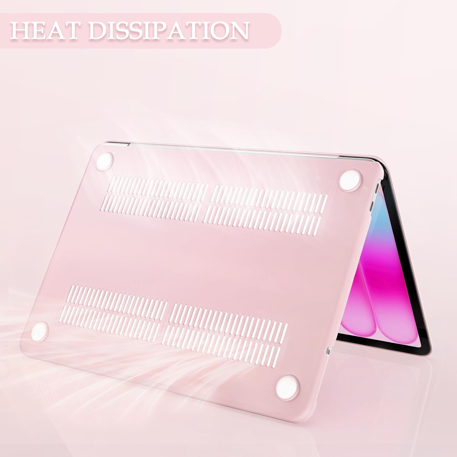 B BELK Case for MacBook Neo 13 inch 2026 Model A3404, Matte Hard Shell + 2 Keyboard Covers + Screen Protector, Slim Fit Scratch-Resistant Protective Case, Baby Pink