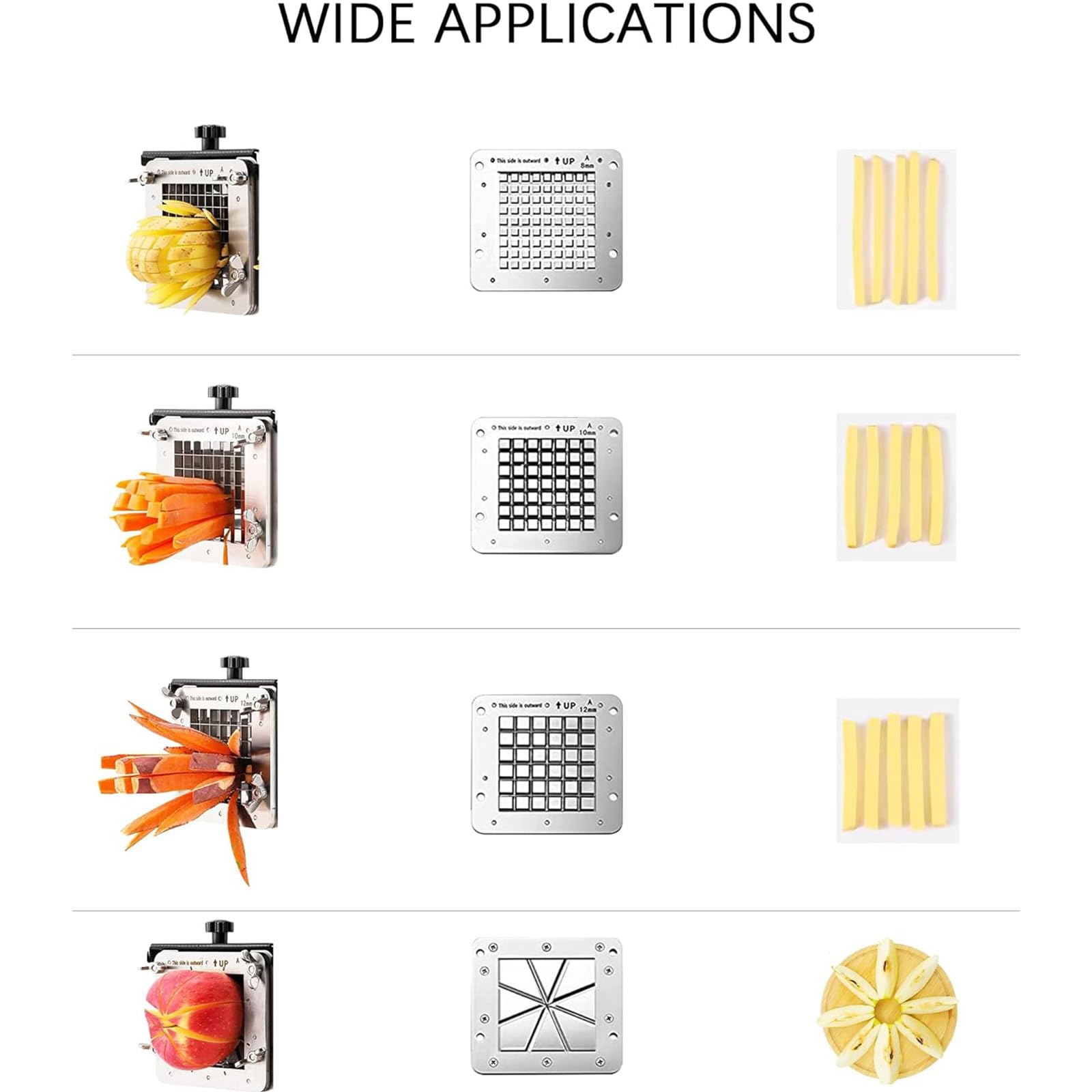 Générique Coupe-Frites Commercial et Coupe-Pommes de Terre Électrique | Idéal pour Snack-Bars et Magasins de Desserts | Équipement de Cuisine Professionnel