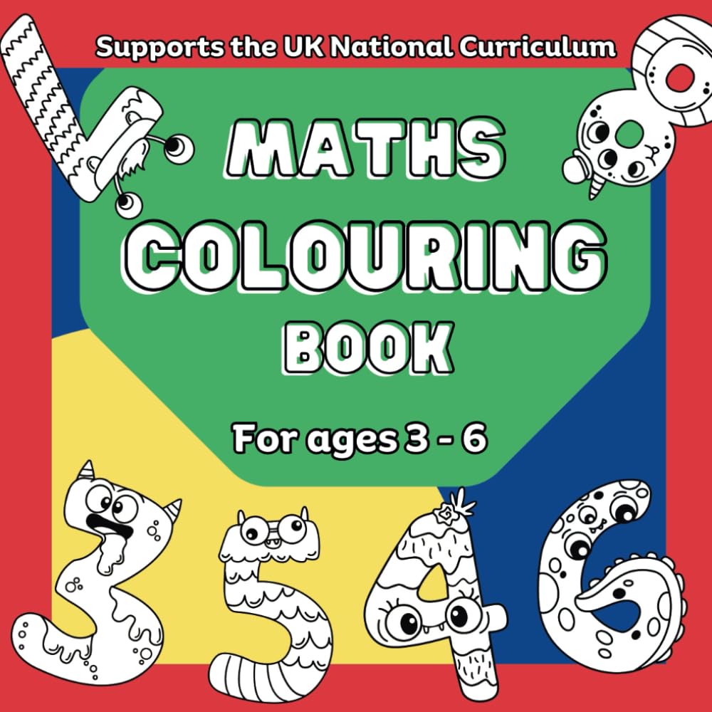 Maths Colouring Book for children: Educational colouring pages with number representations and digit formation practice for young children aged 3 - 6 (Educational colouring books)