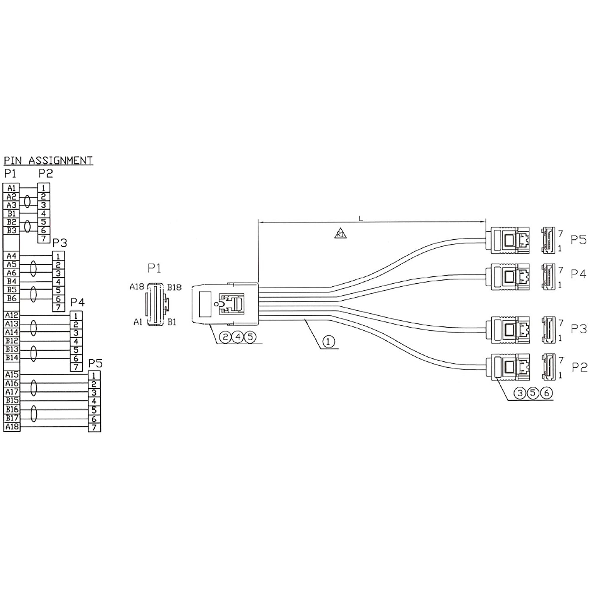 InLine 27620B kabel przyłączeniowy SAS Mini-SAS SFF-8087 na