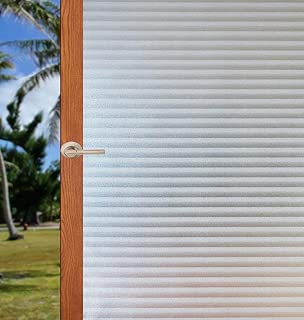 Arthome Privacy Film Frosted Window Films Decorative Film Shutter Film Blinds Film Static Cling Stained Glass Window Sticker for Home Office Living Room Bedroom Meeting Room 35.4 inches by 100 inches - coolthings.us