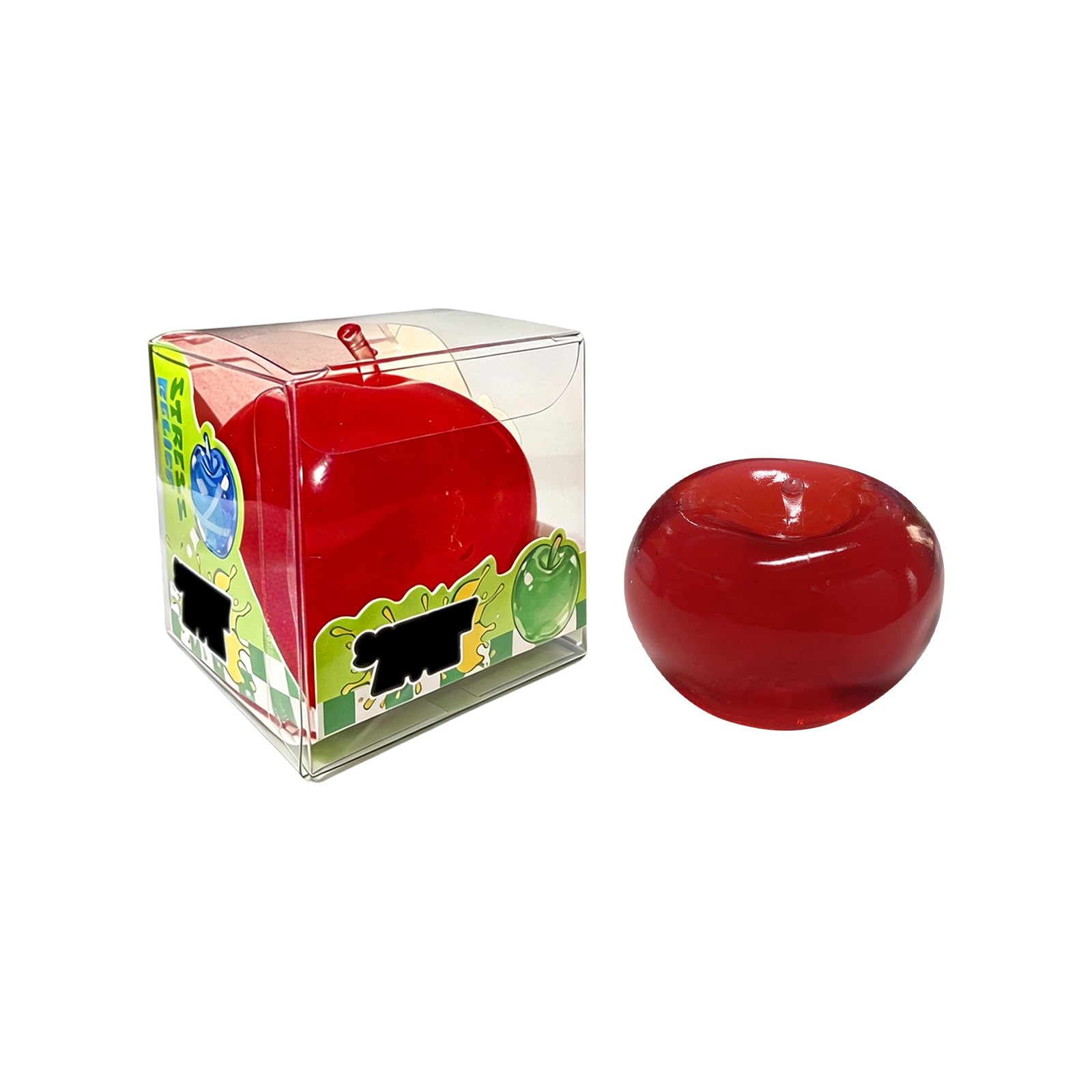 Red Apples Squishy Stress Toy, Squishy Fidget Toys for Kids Adults, Water Bead Squeeze Toy for Anxiety Relief, Sensory Food Squishies for ADHD Autism, Birthday Party Favors