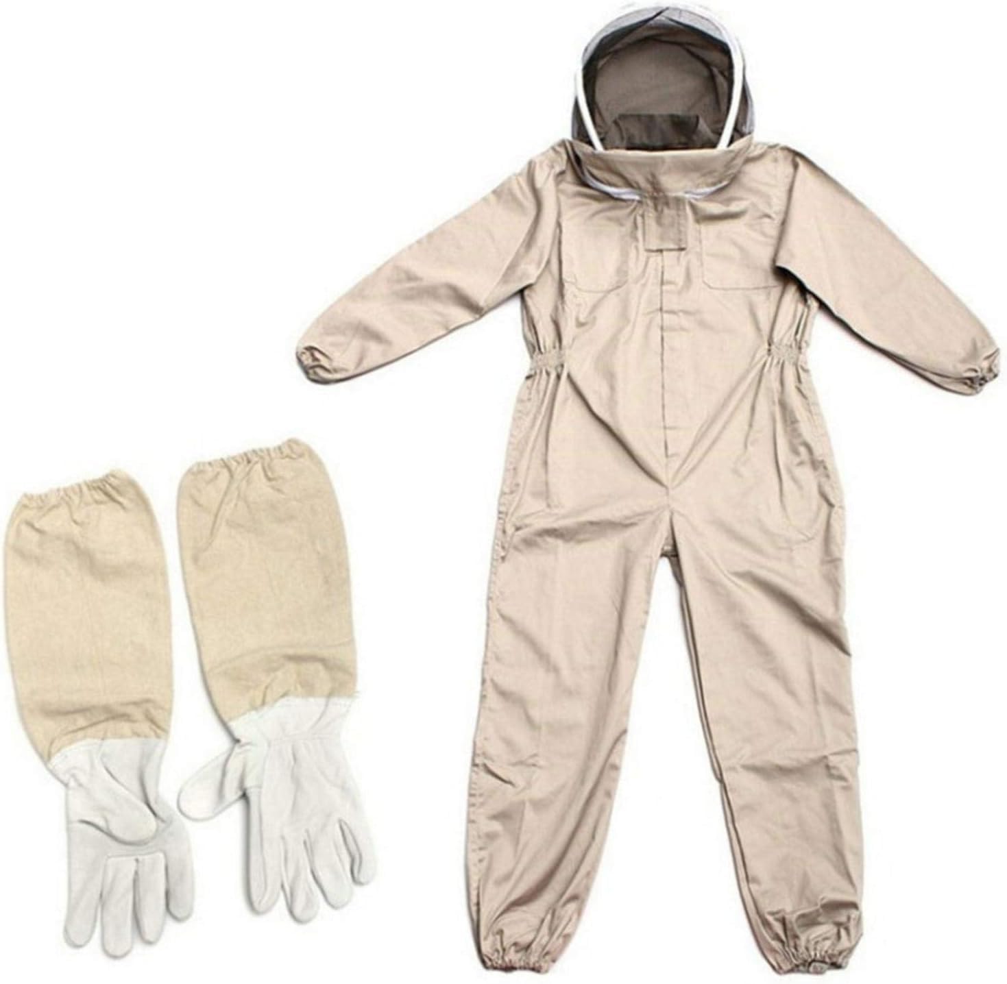 Mono de Apicultor Profesional - Traje Protector Completo para Apicultura, Ventilado con Elástico y Guantes de Piel