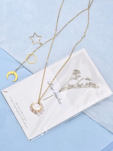 Miniatura 6 de 12 cadenas de cable plano de acero inoxidable dorado de 18 pulgadas, 0.079 in, cadenas de collar terminadas al por mayor para fabricación de joyas