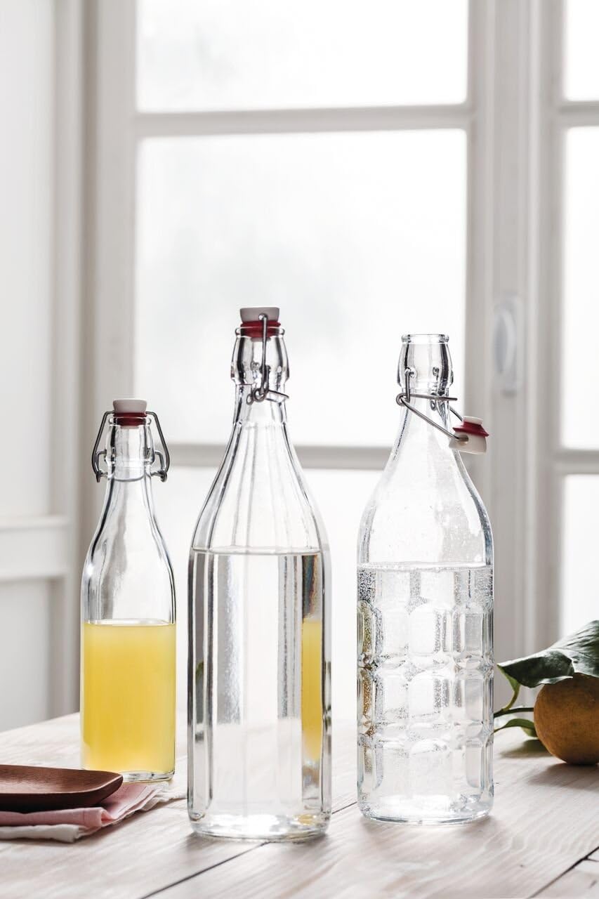 Bormioli Rocco Moresca Bottle, 33.75 oz, Clear: Decorative Bottles: Home & Kitchen
