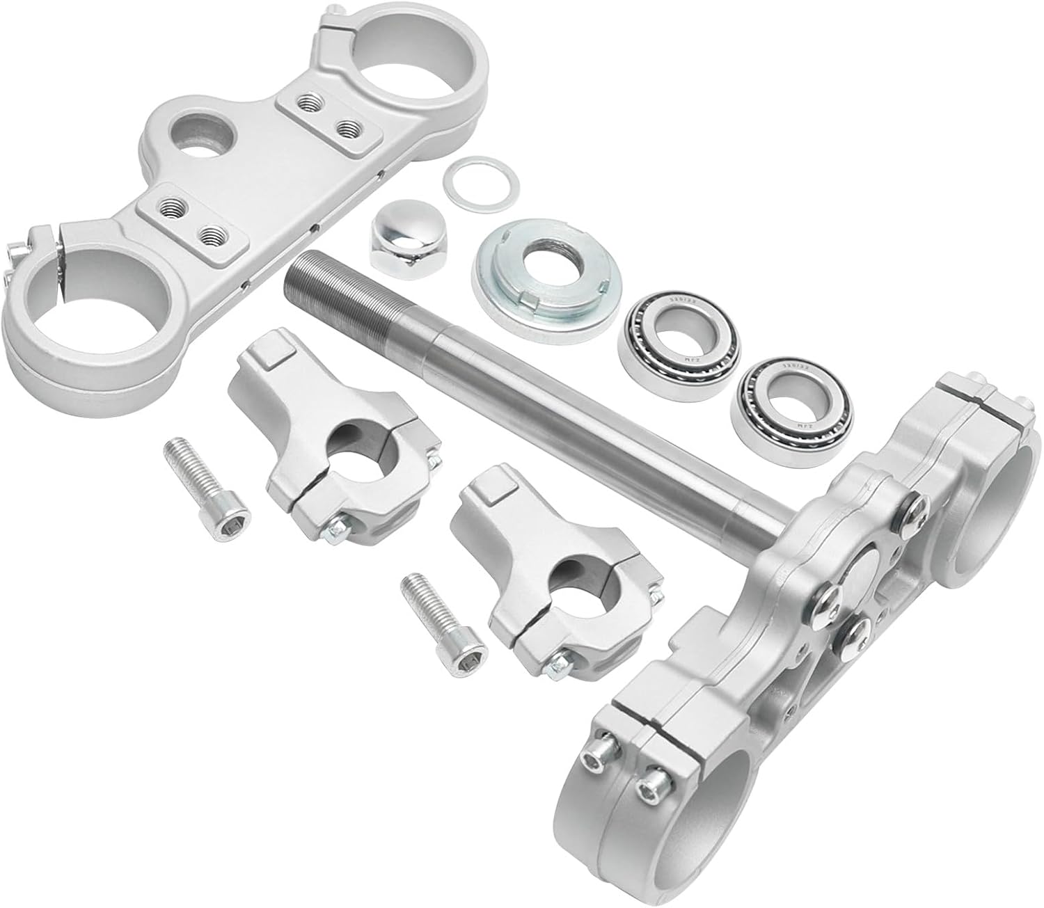 45mm/48mm Upside Down Triple Tree Clamp Steering Gear Clamp, Shock Plate Upper Lower Direction Device for Front Forks Dirt Pit Bike Motorcycle SSR 110cc 125cc 140cc 150cc 160cc