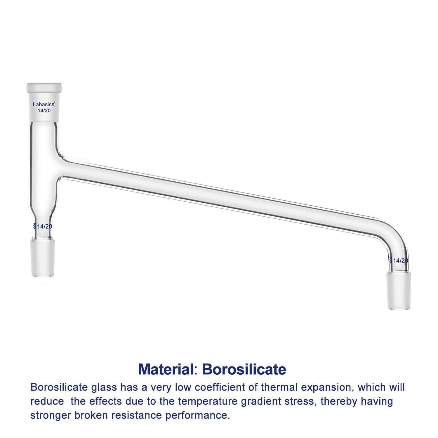 Glass Distilling Adapter - Labasics Borosilicate -3