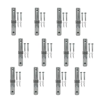 Fudatong Scaffolding Coupling Pin 1-1/4OD x 8.5 L with 1 Collar and Locking Pins Scaffold, 12 Pack