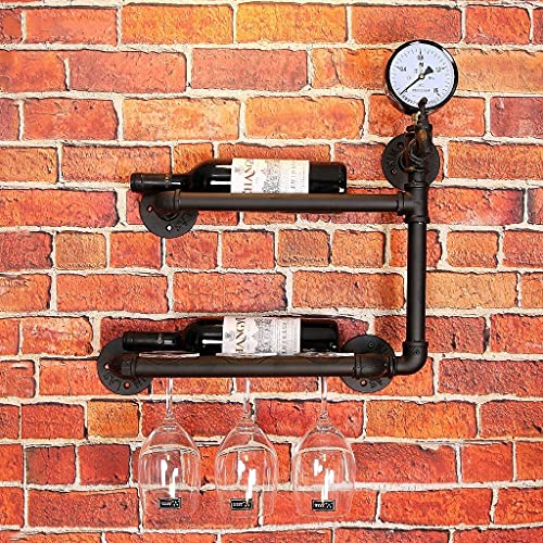 Support de décoration murale de bar compact pour organiser bouteilles et verres - 2
