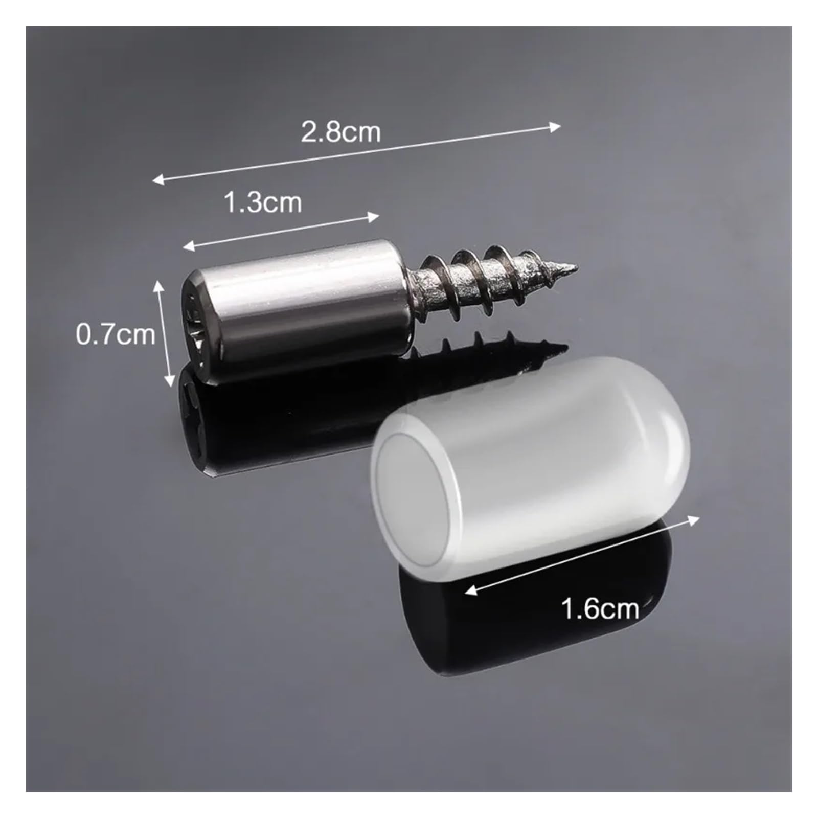 Perforadores de apoyo de estante Tornillo autorroscante en cruz for soporte de armario, cristal, clavo antideslizante for mampara(30Set)