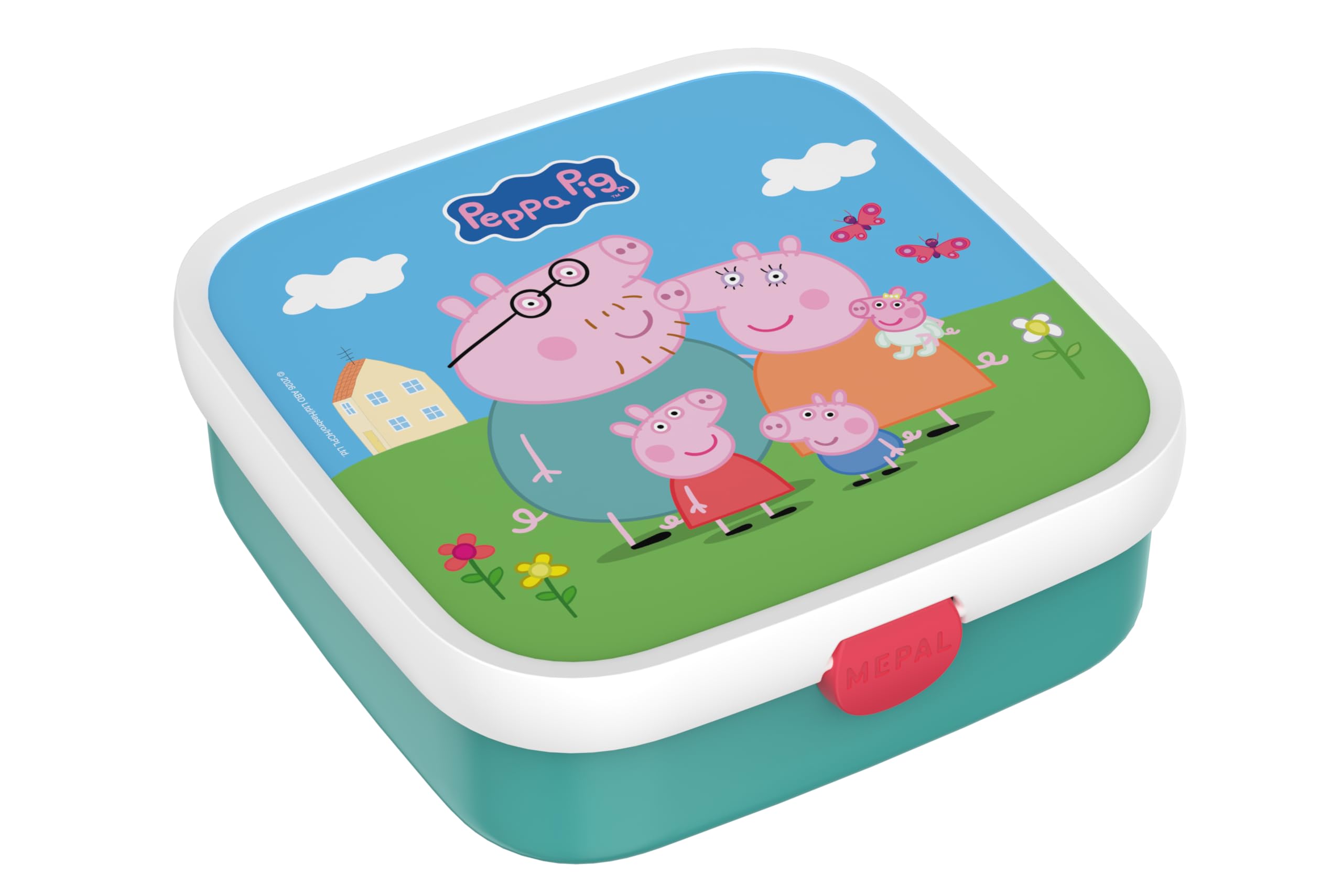 Mepal - Bento Lunch Box Large Campus - Bento Lunch Box for Children - Includes 2 removable Leakproof Bento Boxes and Fork - Bento Boxes are Microwave Safe - 1,25 l - Peppa Pig