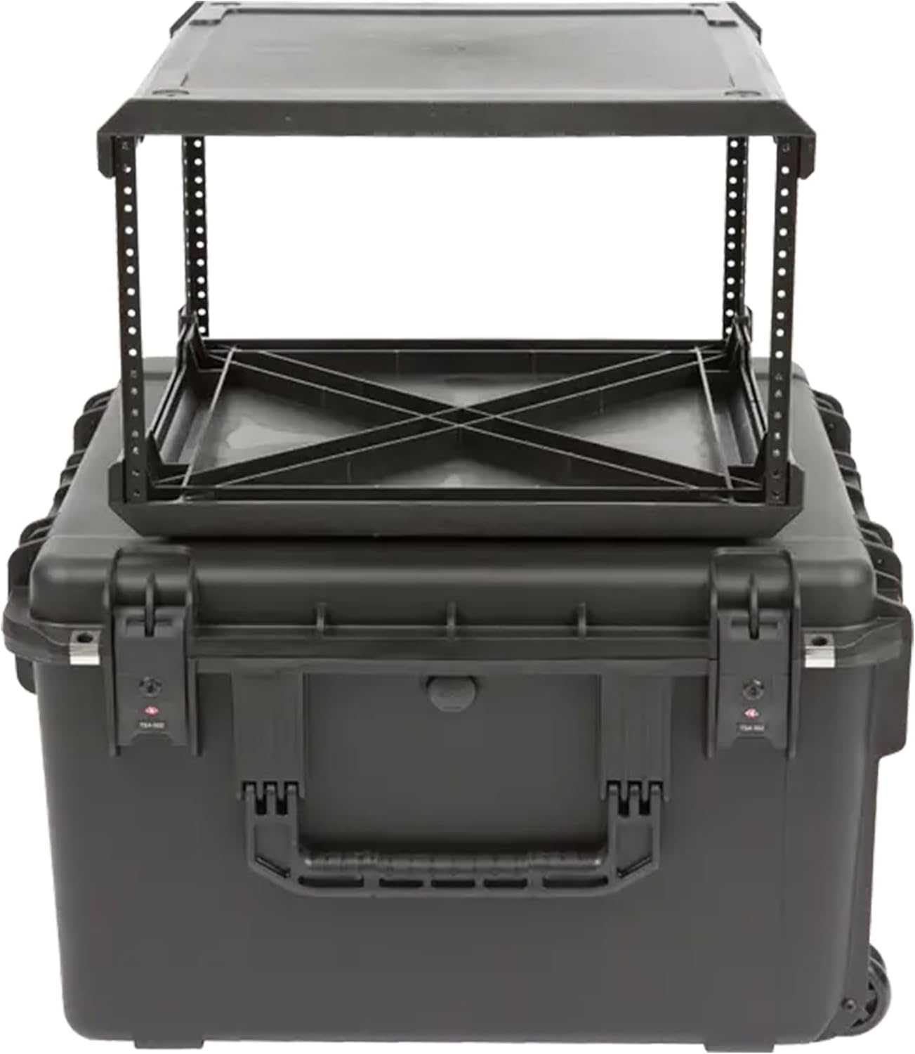 SKB iSeries 6U Fly Rack, Waterproof Polypropylene Hard Case with Durable Latches for Travel and Storage, Ideal for Musicians, 20 Inch, Black