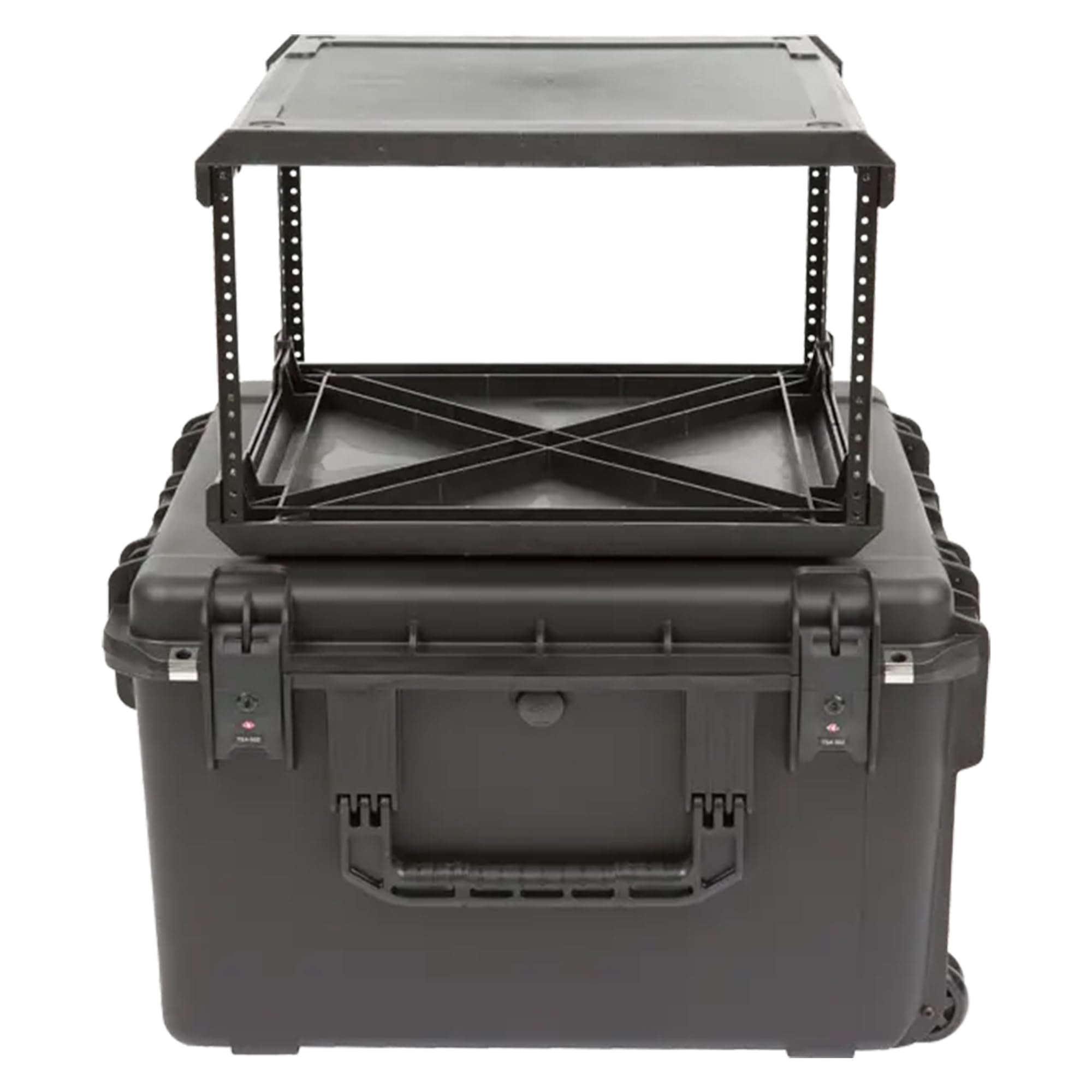 SKB iSeries 6U Fly Rack, Waterproof Polypropylene Hard Case with Durable Latches for Travel and Storage, Ideal for Musicians, 20 Inch, Black