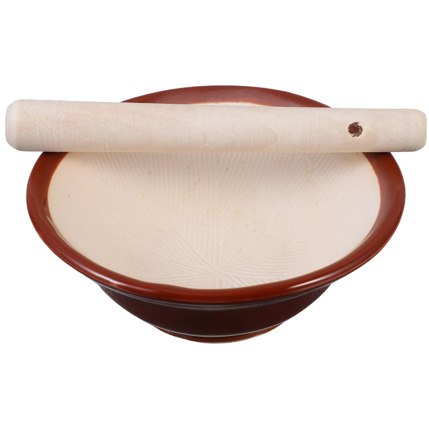 Cabilock Ceramic Grinding Bowl Retro Design Ideal for Garlic Spices Condiments Kitchen Use