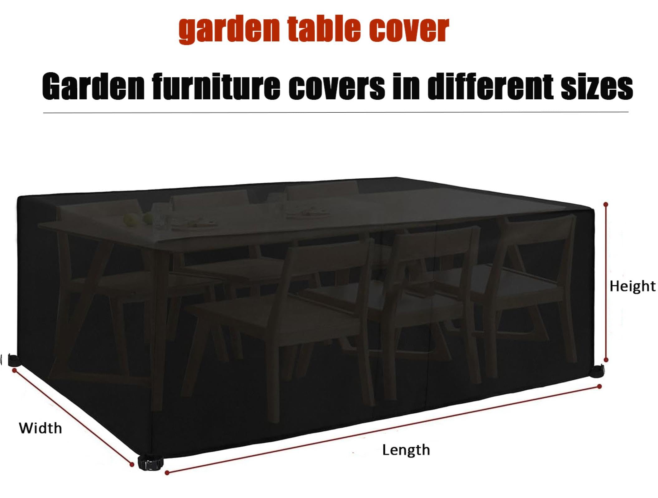 Pokrowiec na meble ogrodowe na zewnątrz wodoodporna tkanina Oxford 340 x 240 x 70 cm odporny na promieniowanie UV wiatroszczelny pokrowiec na stół na patio odporny na warunki atmosferyczne niezbędny