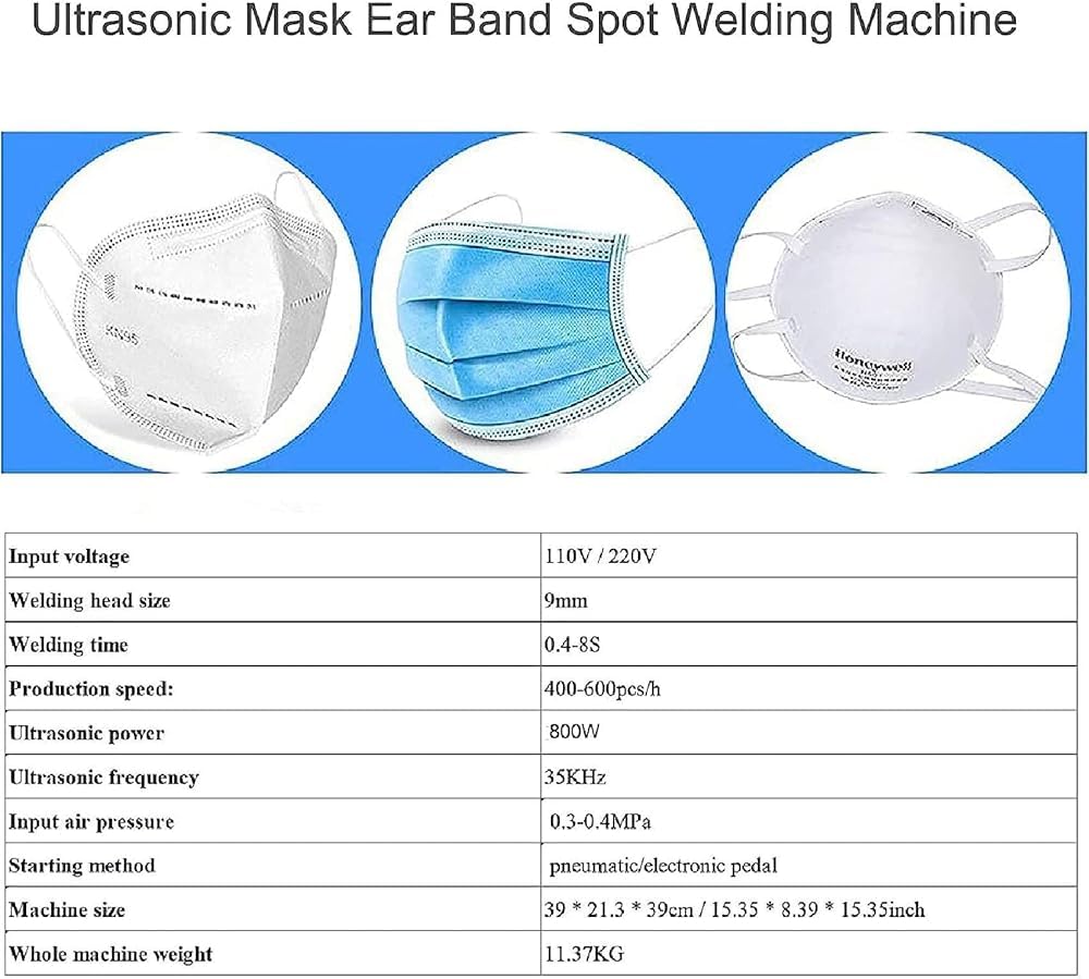 Saldatore a punti ad ultrasuoni,Saldatrice portatile in plastica con Pedale elettronico,Macchina di saldatura a punti in nylon adatta,per rivettatura e saldatura a punti di tessuti non tessuti