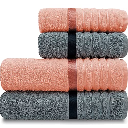 Jogo de Toalhas Karsten 4 Peças Banho e Rosto Algodão Felpuda Otto