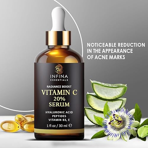 Miniatura 5 de Suero de vitamina C para la cara con ácido hialurónico, potente suero facial para mujeres y hombres, suero facial antienvejecimiento dirige manchas