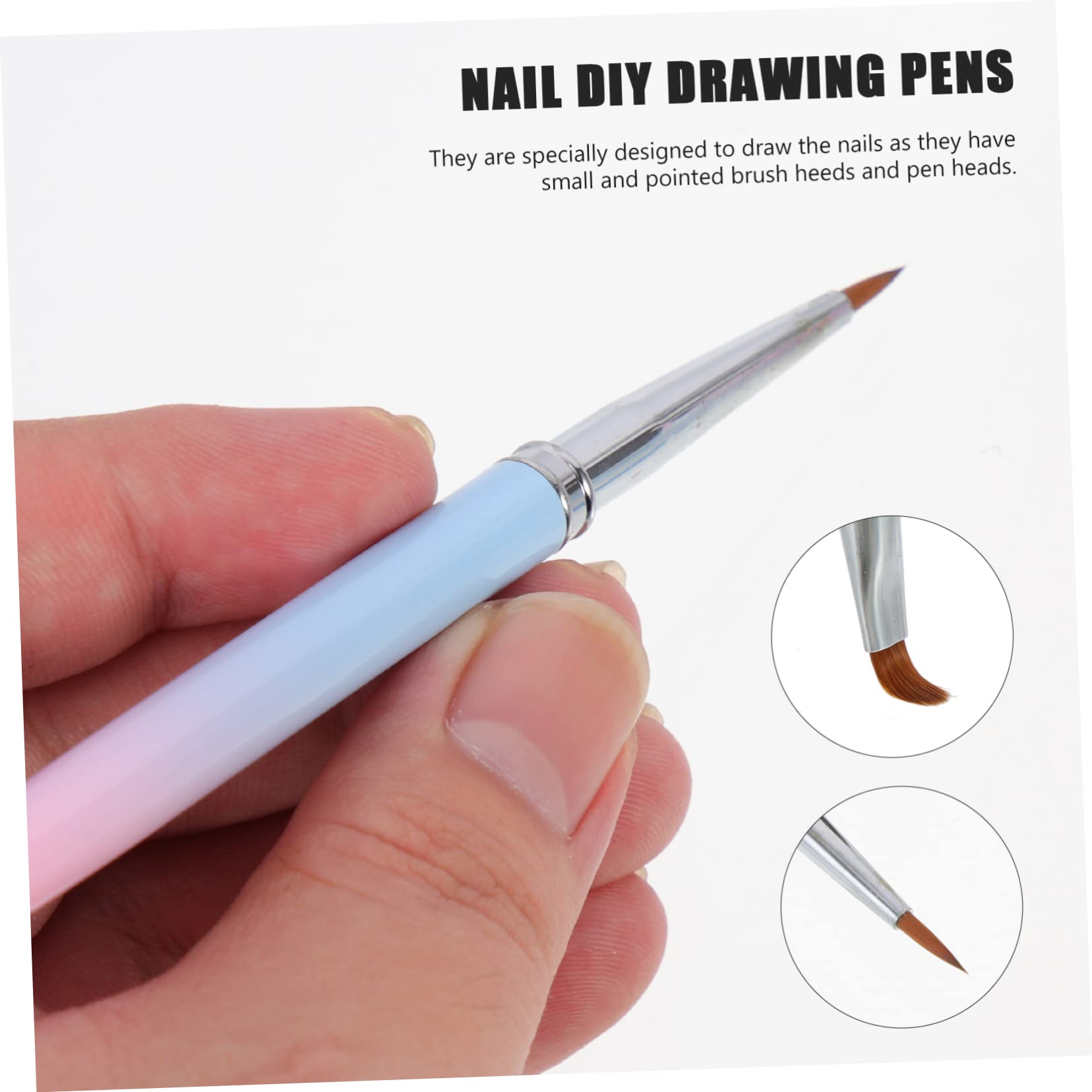 minkissy 15piezas Pinceles Para Arte De Uñas Para Manicura Herramientas De Dibujo Para Salón Casa Pinceles De Pintura y Decoración De Uñas Para Diseños Creativos y Detalles
