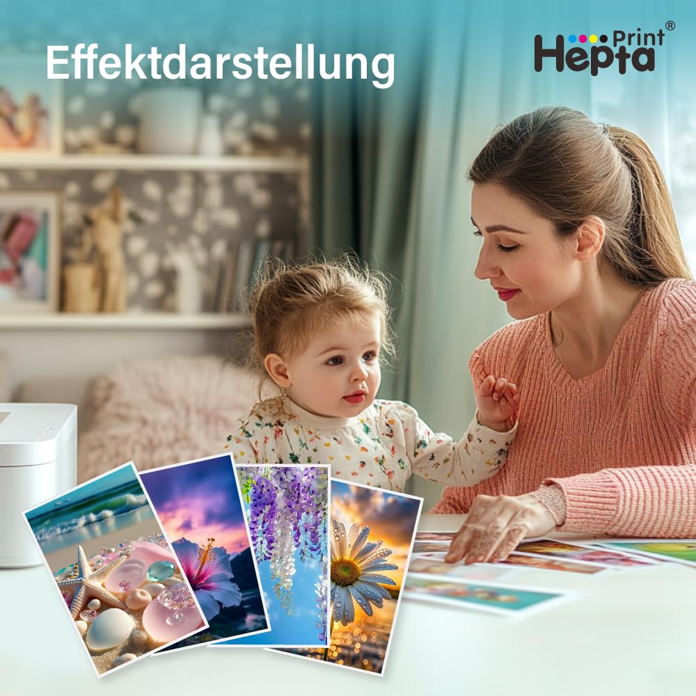 A4 Inkjet Fotopapier Glänzend Selbstklebend 100 Blatt Sticker Papier für Fotos,Etiketten, Aufkleber Wasserfest für Tintenstrahldrucker InkJet Fotoqualität Druck
