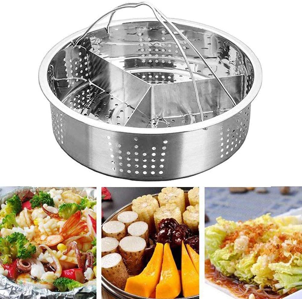 Generic - Cesta de acero inoxidable con soporte para vapor, juego de separación