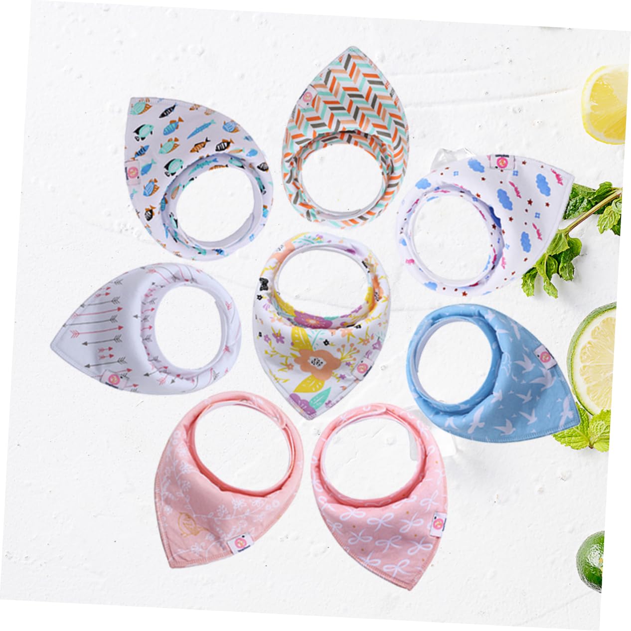 UPKOCH 16pezzi Bavaglini Bandana Per Assorbenti e Lavabili Per Teething e Svezzamento Design Per e Ragazze