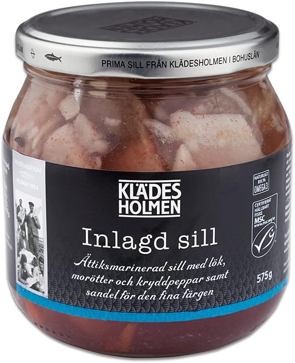 KLAEDESHOLMEN - ARENQUE CON CEBOLLA. PACK 6 X 580GR.