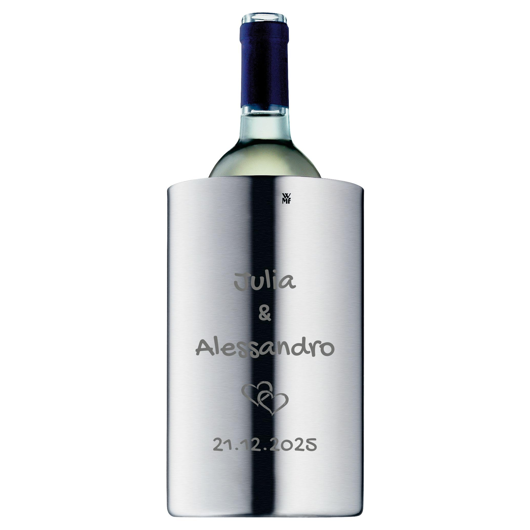 WMF Refrigeratore per vino Clever & More, con incisione personalizzata per occasioni speciali