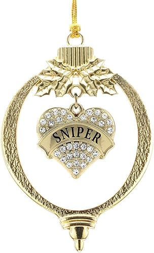 Miniatura 276 de Inspired Silver - Adorno de Colombia - Adornos navideños con forma de corazón de oro pavé con joyas de circonita cúbica