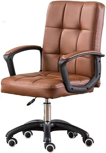 Silla de computadora reclinable para almuerzo, silla cómoda para oficina, hogar, reposabrazos fijo ergonómico (D)