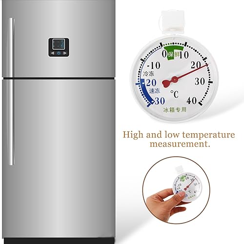 Miniatura 7 de Uonlytech High Accuracy Dial Thermometer with Suction Cup Mount for Freezer and Fridge Wide Temperature Range to Precise Sensor Gauge for Cold