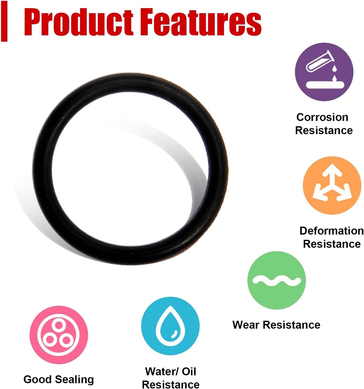 Ziciner 225 PCS O-Ring Assortment Kit Set, Premium Rubber Gasket AC System Seal Kits, Universal Gasket Washer for Car, Professional Plumbing, Faucet, Mechanic, Repairs, Air or Gas Connections