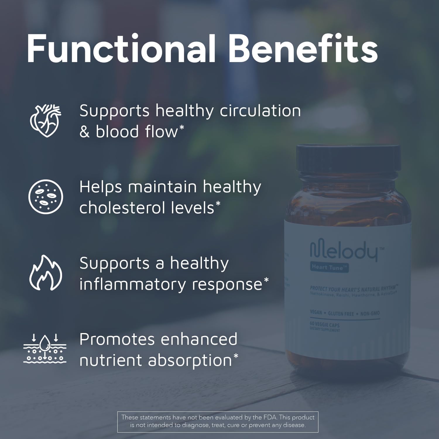 Melody Heart Tune 4-in-1 Blood Pressure Support Supplements – Nattokinase 2,400 FU, Reishi Mushroom & Hawthorn – 2 Month Supply – Dr. Formulated for Vascular Circulation & Flow, – 60 Vegan Capsules - Image 4