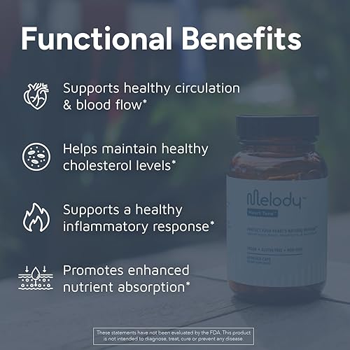 Miniatura 2 de Melody Suplementos de salud cardíaca para hombres y mujeres  Circulación de afinación cardíaca, presión arterial y suplemento de apoyo para la salud