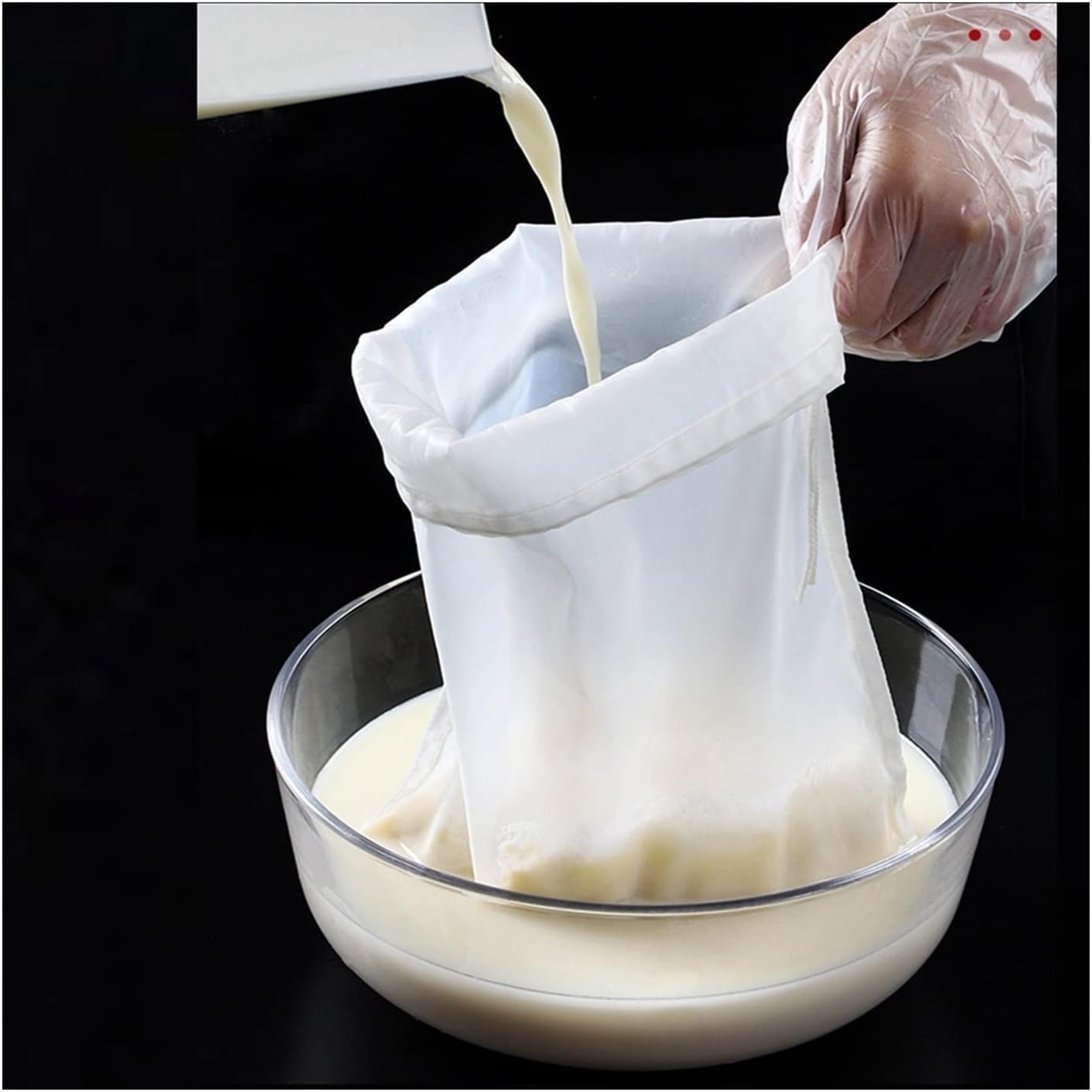 Filter Bag 4size Reusable Nut Milk Bags Nylon Mesh Cheesecloth Bag for