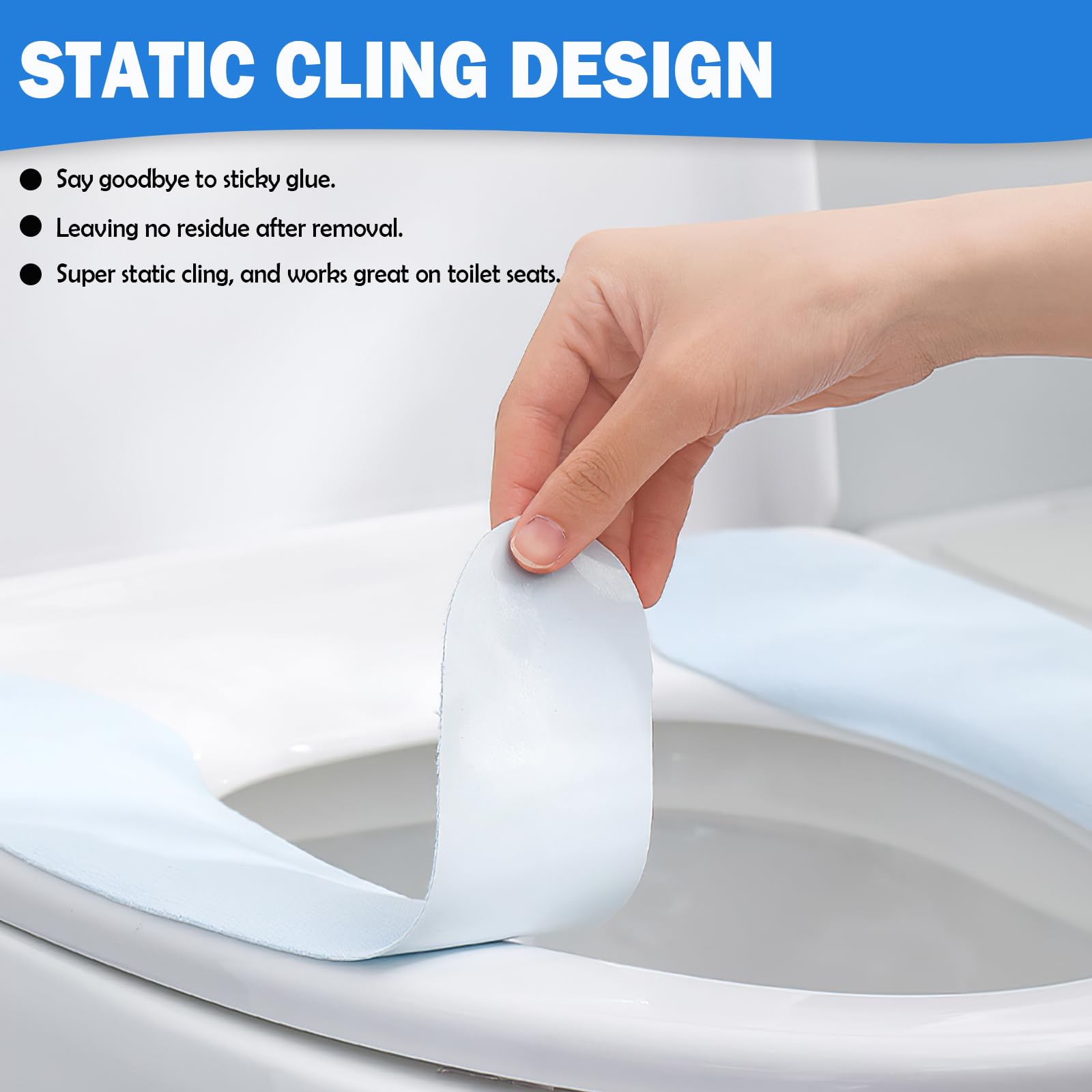 Dünne und warme Toilettensitzabdeckung Pad - selbstklebend, verstellbar und zuschneidbar, bequem und leicht zu reinigen, perfekt für Badezimmer zu Hause (Grau)