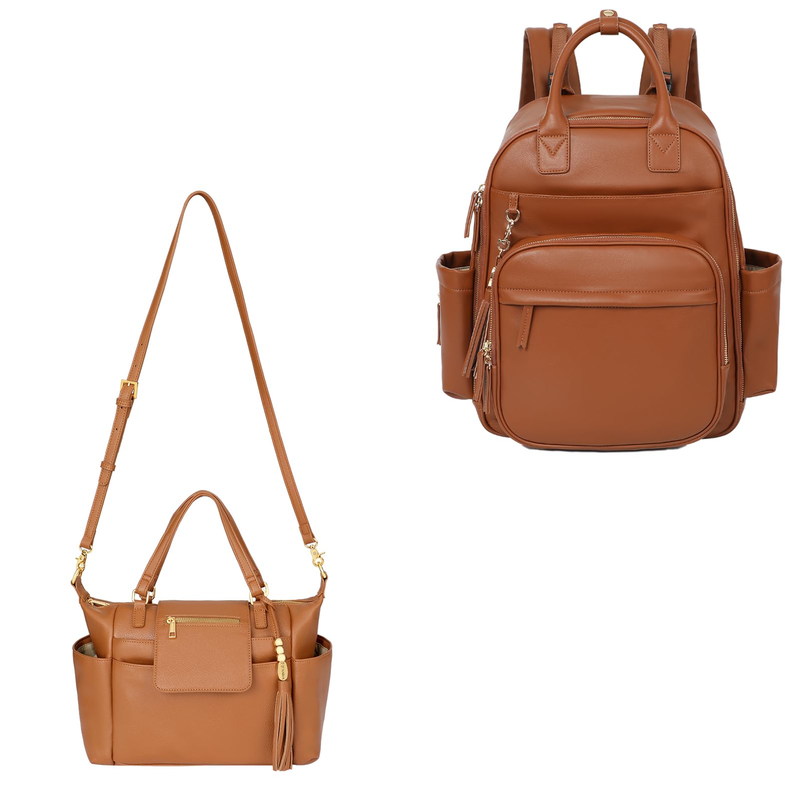 OmanmoliDiaper Bag Backpack Baby Diaper Bag Leather & Small Diaper Bag,Mini Diaper Bag Tote