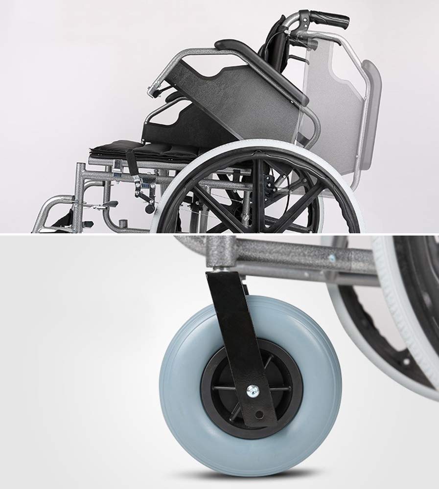 Silla de Ruedas para Personas Mayores, Scooter Plegable Ultraligero con Asiento ensanchado para Personas Mayores con discapacidad, Silla de Ruedas Manual